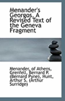 Paperback Menander's Georgos. a Revised Text of the Geneva Fragment Book