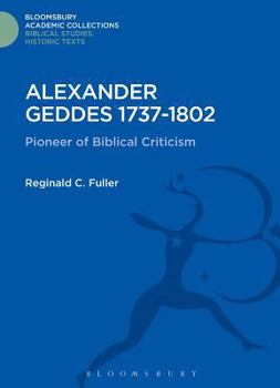 Hardcover Alexander Geddes 1737-1802 Book