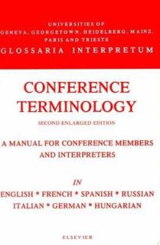 Hardcover Conference Terminology: In English, French, Spanish, Russian, Italian, German and Hungarian Book