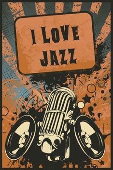 Paperback Jazz Notebook: Beautiful Jazz Music Notebook with 120 chequered pages in Trim size 15,24 x 22,86 cm (6" x 9") Book