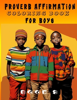 Paperback Proverb Affirmation Coloring Book for Boys: Book 2 Book