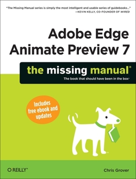 Paperback Adobe Edge Animate Preview 7: The Missing Manual Book