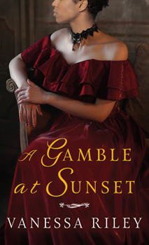 Library Binding A Gamble at Sunset [Large Print] Book