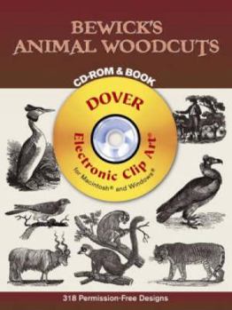 Paperback Bewick's Animal Woodcuts [With] CDROM Book
