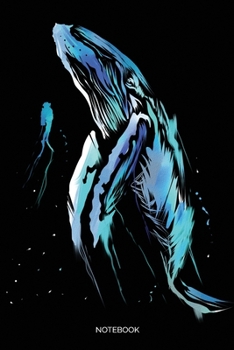 Notebook: Liniertes Notizbuch A5 - Taucher Notizbuch I Taucher Buckelwal Scuba Diving Geschenk I Tauchen Sporttaucher Tauchlehrer Wal Geschenkidee