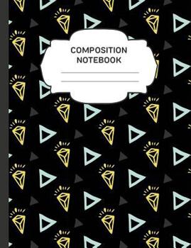 Paperback Composition Notebook: College Ruled Narrow Line Comp Books for School - Diamonds Are My Best Friend Yellow Book