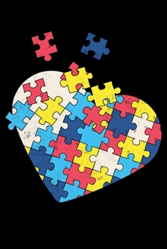 Composition Notebook: Love Autism Awareness Puzzle Pieces Lined Notebook Journal Diary 6x9