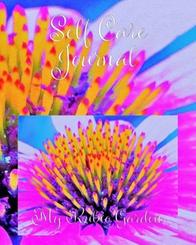 Paperback Self Care Journal: Abstract Macro Hot Pink and Yellow Coneflower Book