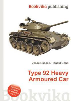 Paperback Type 92 Heavy Armoured Car Book