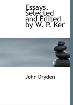 Paperback Essays. Selected and Edited by W. P. Ker Book