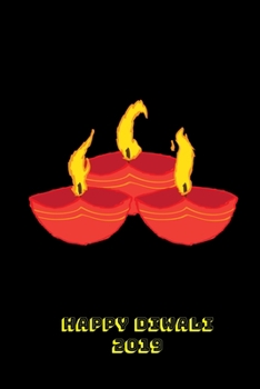 Happy Diwali 2019: Thoughtful Diwali Gift, Lined Blank Notebook, Mandala Back Cover, 6 x 9, 120 White Color Pages, Matte Finish Cover