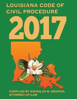Paperback Louisiana Code of Civil Procedure 2017 Book