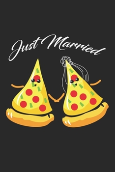 Paperback Just Married: Pizza Slice Junk Food Eater Dot Grid Notebook 6x9 Inches - 120 dotted pages for notes, drawings, formulas - Organizer Book