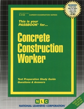 Spiral-bound Concrete Construction Worker: Passbooks Study Guide Book