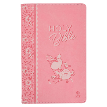 Imitation Leather NLT Keepsake Holy Bible for Baby Girls Baptism Easter, New Living Translation, Pink Book