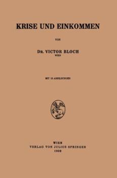 Paperback Krise Und Einkommen [German] Book