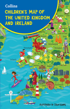 Map Collins Children's Map of the United Kingdom and Ireland Book