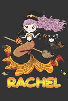 Rachel: Rachel Halloween Beautiful Mermaid Witch, Create An Emotional Moment For Rachel?, Show Rachel You Care With This Personal Custom Gift With Rachel's Very Own Planner Calendar Notebook Journal