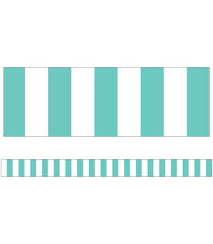 Misc. Supplies Simply Stylish Turquoise Stripe Straight Borders Book