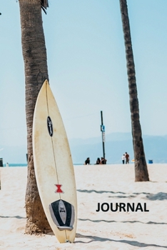 Paperback Journal: Surfboard rack convenient Bullet Journal Dot Grid Daily Planner Student Sunset Big Wave Surfing Book