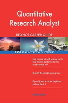 Paperback Quantitative Research Analyst RED-HOT Career; 2530 REAL Interview Questions Book