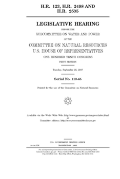 Paperback H.R. 123, H.R. 2498 and H.R. 2535 Book