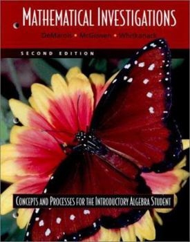 Paperback Mathematical Investigations: Concepts and Processes for the Introductory Algebra Student Book