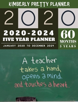 Paperback 5 Year Planner 2020-2024: planner 5 year with holidays - internet login and password - 5 Year Goal Planner - Five Year Life Goal Plan - Black Bo Book