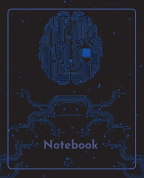 College Notebook: Student notebook Journal Diary AI brain circuit cover notepad by Raz McOvoo