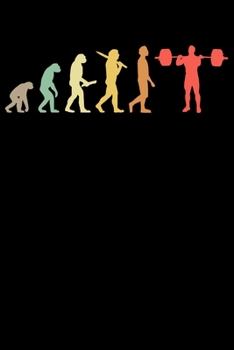 Gewichtheber Notizbuch: A5 Kariert 108 Seiten - Retro Gewichtheben Evolution Notizheft - Geschenk für Gewichtheber (German Edition)