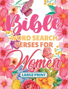 Paperback Bible Word Search Large Print Verses for Women [Large Print] Book