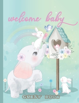 Paperback Welcome Baby Shower Guest Book: Safari Jungle Baby Shower Guestbook / BONUS Gift Tracker Log and Keepsake Pages Book