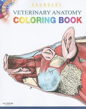 Paperback Saunders Veterinary Anatomy Coloring Book