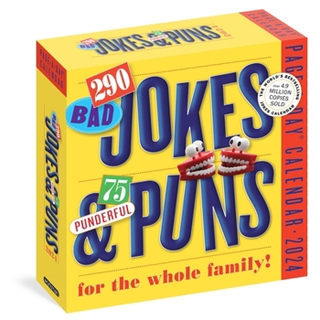 Calendar 290 Bad Jokes & 75 Punderful Puns for the Whole Family Page-A-Day Calendar 2024: The World's Bestselling Jokes Calendar Book