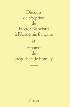 Discours de Reception A L Academie Francaise