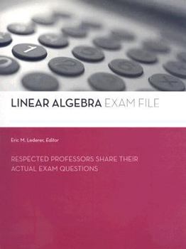 Paperback Linear Algebra Exam File Book