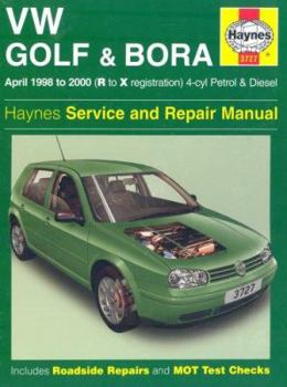 Hardcover VW Golf & Bora Petrol & Diesel Service & Repair Manual: 1998-2000 Book