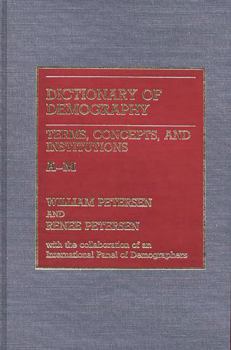 Hardcover Dictionary of Demography: Vol.1. Terms, Concepts, and Institutions A-M Book