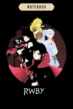 Notebook: Rooster th rwby ruby anime mens black  Notebook|6x9(100 pages)Blank Lined Journal For kids, ramen, anime, manga lovers, student, school, women, girls, boys, men, birthday gifts|Anime gifts