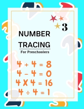 Paperback Number Tracing Book for Preschoolers: Fun Kids Tracing Book, Trace Numbers Practice Workbook For Pre K, Math Practice Book