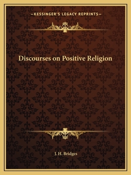 Paperback Discourses on Positive Religion Book