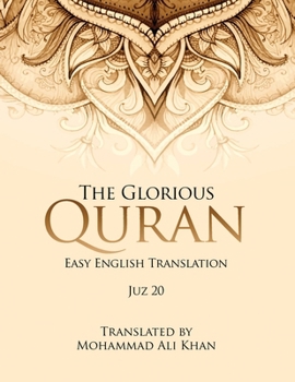 Paperback The Glorious Quran: Easy English Translation Juz 20 Book