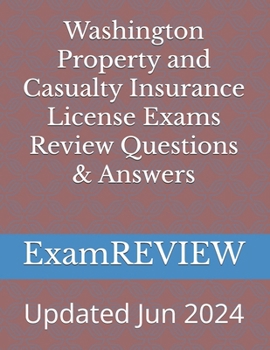 Paperback Washington Property and Casualty Insurance License Exams Review Questions & Answers Book