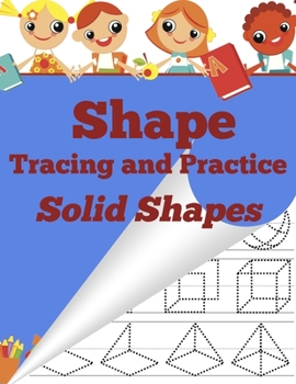 Paperback Shape Tracing and Practice: Solid Shapes Book