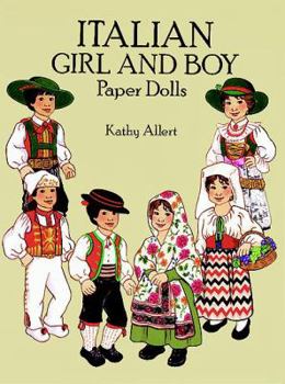 Paperback Italian Girl and Boy Paper Dolls Book