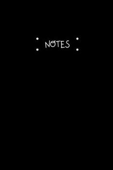Notes: Black Notebook / Journal, 6" x 9" Ruled White Paper, 100 pages, Gift for Him or Her