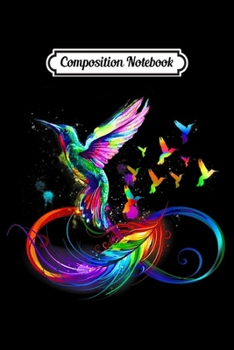Composition Notebook: Colorful Art Rainbow Color Hummingbird  Journal/Notebook Blank Lined Ruled 6x9 100 Pages