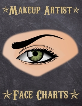Makeup Artist Face Charts: Makeup cards to paint the face directly on paper with real make-up - Ideal for: professional make-up artists, vloggers and cosplay influencers - 150 cards - Size 8,5x11