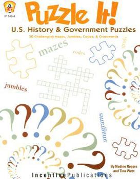 Paperback Puzzle It! U.S. History and Government Puzzles Book