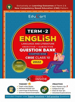 Paperback Educart Term II CBSE Class 10 English Language and Literature Question bank Book